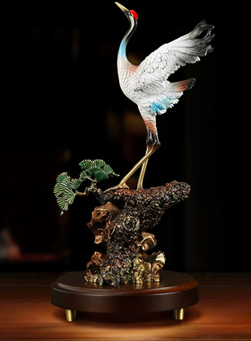 吉善缘铜仙鹤摆件家居客厅