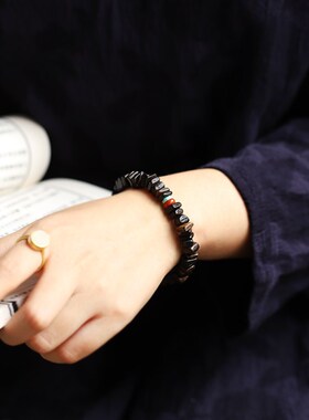 天然达拉干随型沉香佛珠手串木质手链DIY饰品男女款简约小清新