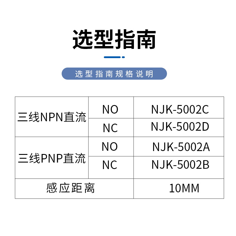 M12霍尔开关传感器NJK-5002C/5002A/D/B三线NPN常开配送磁铁5V24V - 图1