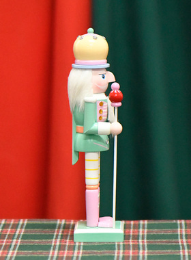 木质胡桃夹子糖果色新款士兵摆件