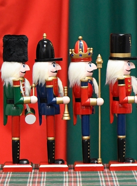 木质胡桃夹子童话士兵摆件