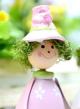 吊脚娃娃田园风爱心酒柜装饰品