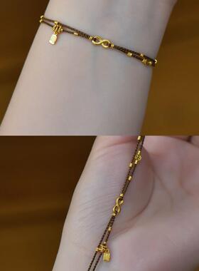 新中式奶咖镀8K金显白手绳