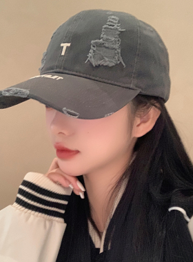 鸭舌帽软顶男女做旧百搭休闲春夏