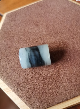 结缘 新疆和田玉青花籽料黑白桶珠锁骨链配珠手链珠子