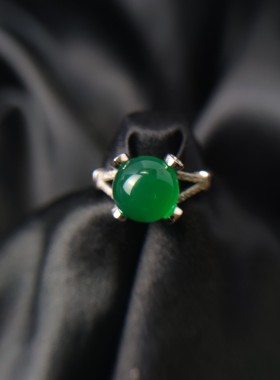 S925纯银女建筑风格玉髓镶嵌时尚