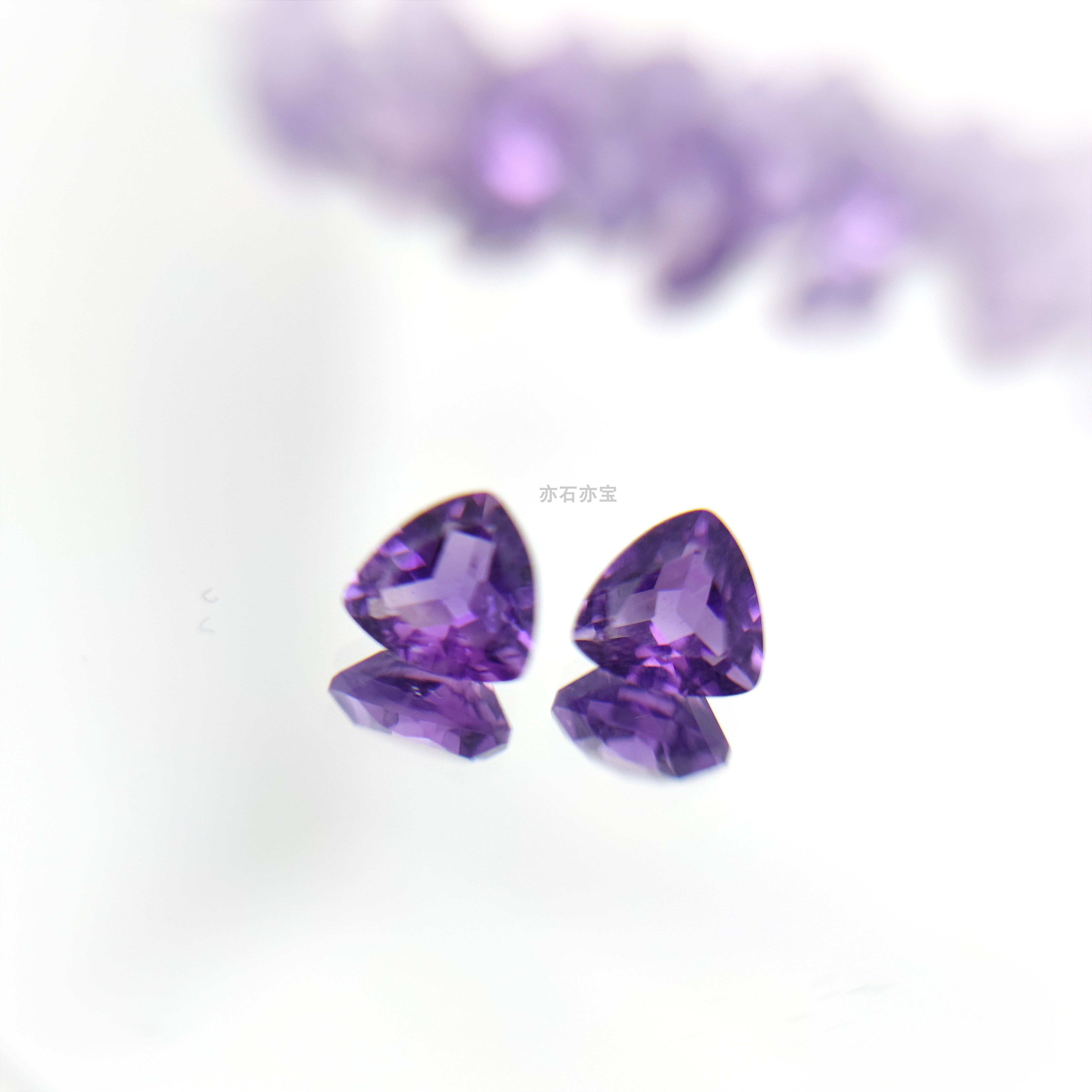 天然紫水晶裸石刻面小八角心形公主方肥三角银耳钉戒指吊坠戒面,淘宝优惠券,粉丝福利购,淘宝优惠卷