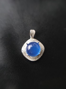 S925纯银女经典圆形高端吊坠