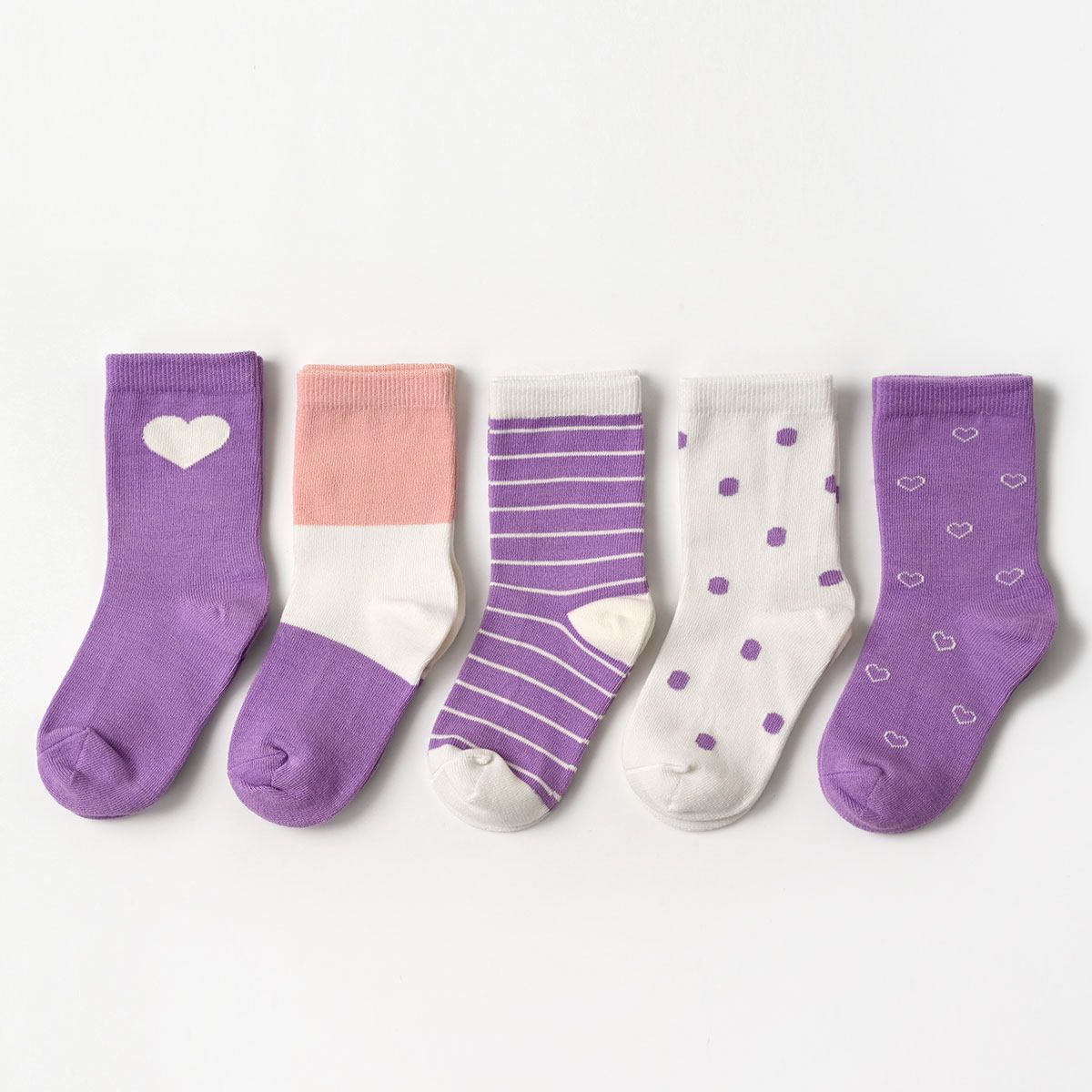 五双装 新疆长绒棉 儿童纯棉袜子 男女童长筒袜吸汗透气四季可穿,淘宝优惠券,粉丝福利购,淘宝优惠卷