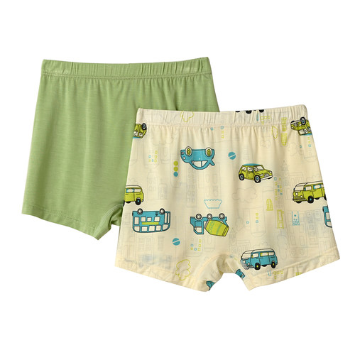 50支兰精莫代尔两条装 儿童平角内裤 男童薄款底裤 中大童四季款 - 图3