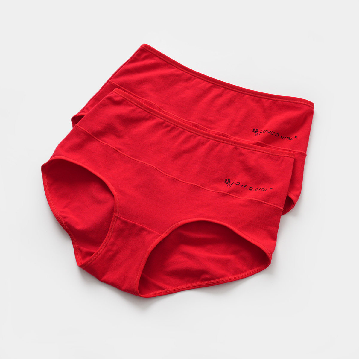 两条装 新年红女士棉内裤 红色内裤中腰简约三角裤  四季可穿,淘宝优惠券,粉丝福利购,淘宝优惠卷