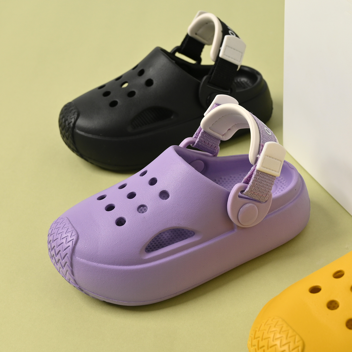 两穿儿童EVA洞洞鞋 男女童防水沙滩鞋 家居拖鞋凉鞋中大童 - 图1