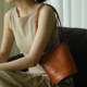 Retro ງ່າຍດາຍຊັ້ນທໍາອິດ cowhide bucket bag shoulder crossbody