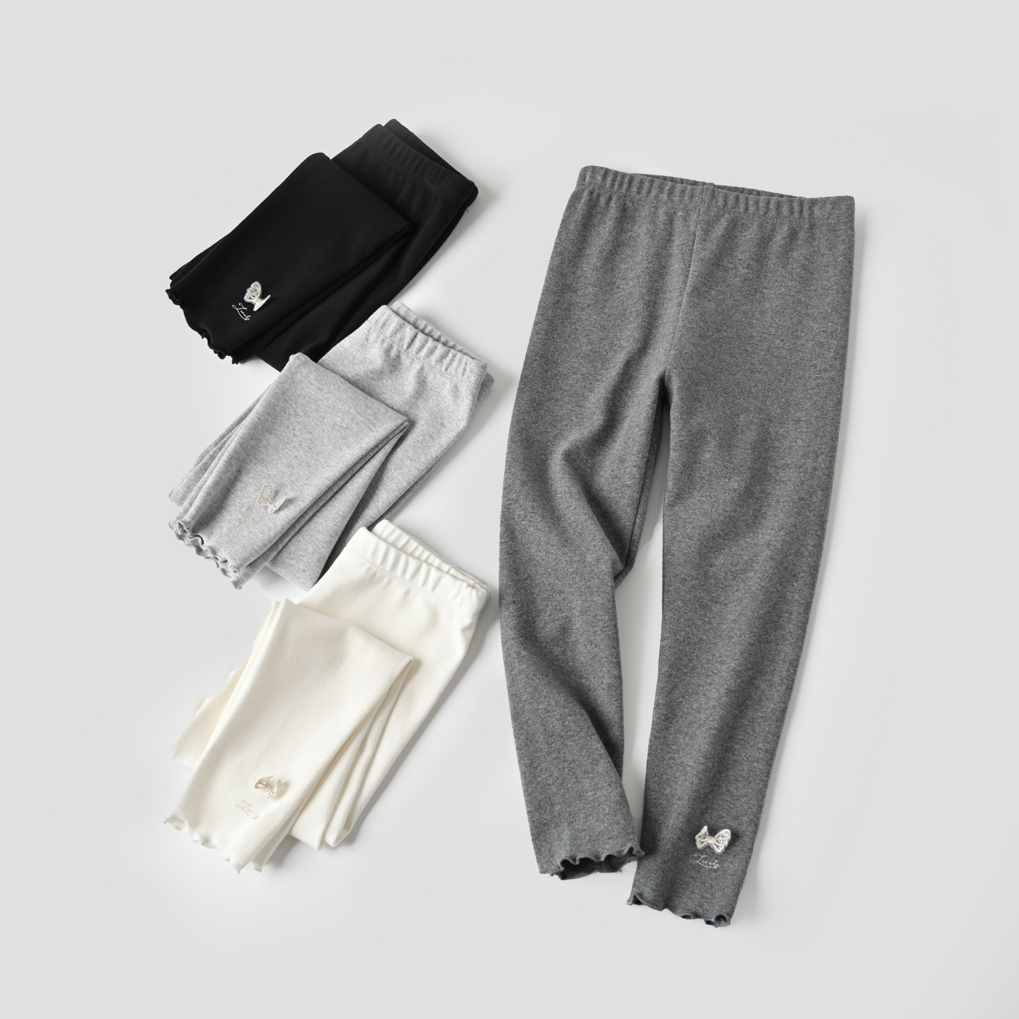 儿童可爱木耳花边打底裤 女童弹力修身长裤子 中大童 春秋款 童装,淘宝优惠券,粉丝福利购,淘宝优惠卷