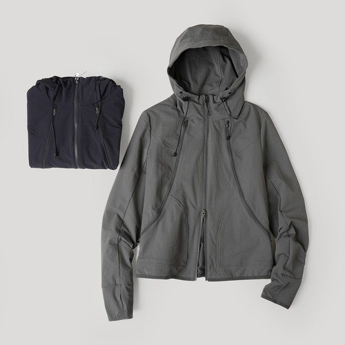 会员拍 防泼水机能外套女士修身百搭户外运动风上衣 日常休闲秋款 - 图3