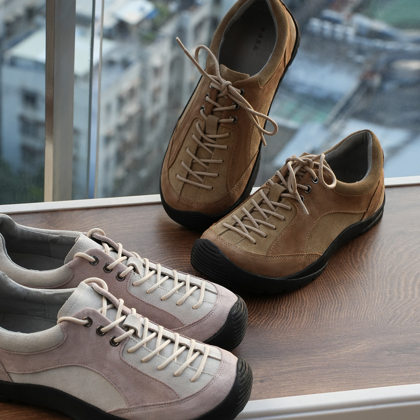 女士复古拼色平底真皮登山鞋 磨砂牛皮运动休闲鞋女鞋 秋k,淘宝优惠券,粉丝福利购,淘宝优惠卷