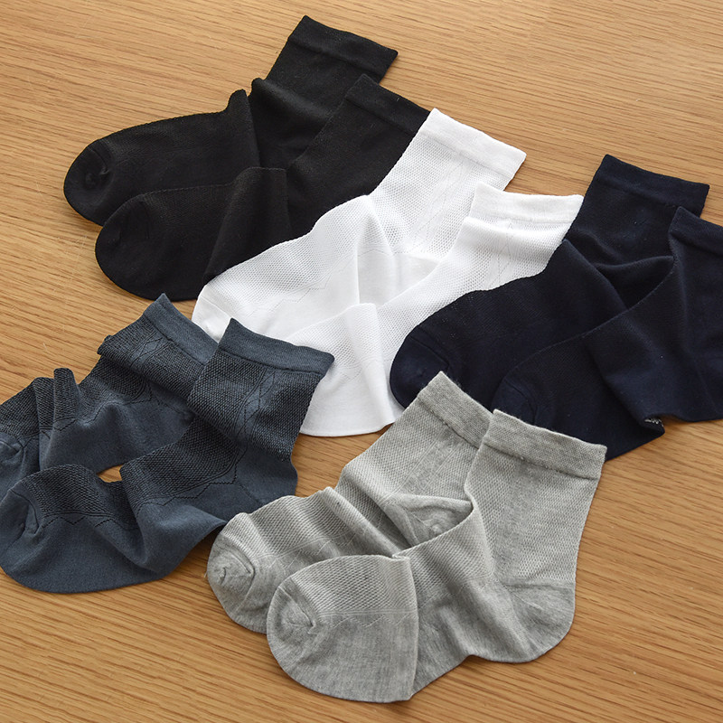 Mid-calf socks bamboo paddle fiber breathable men's socks thin