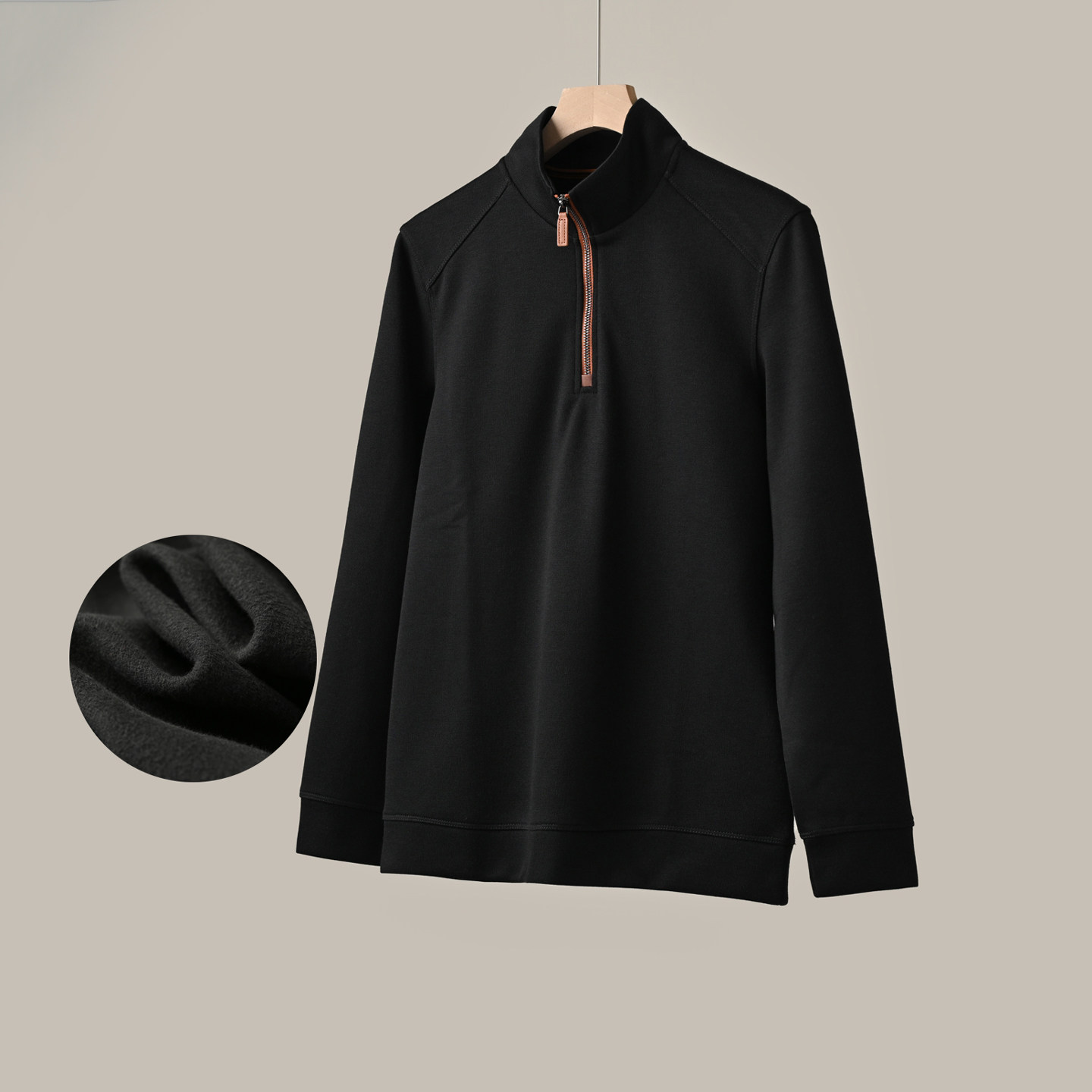 男士立领加绒长袖卫衣 保暖半拉链T恤 夹克衫上衣 秋冬款 男装,淘宝优惠券,粉丝福利购,淘宝优惠卷