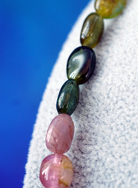 绝版中古日本天然翡翠碧玺宝石水晶随型项链首饰个性复古精美收藏