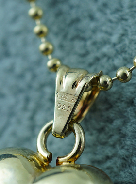 绝版首饰silver纯银珠串心形