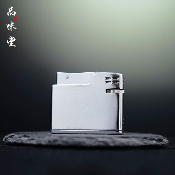 1960年日本Flame天然母贝白贝镶嵌磕头机气体机古董打火机烟具