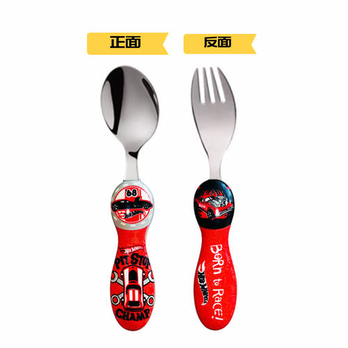 美国Eat4Fun怡饭红色赛车儿童餐具勺不锈钢勺子宝宝勺叉子食品级 - 图3