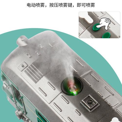 会喷雾蒸汽绿皮火车玩具男孩老式复古东风4b模型客运车厢儿童益智 - 图1