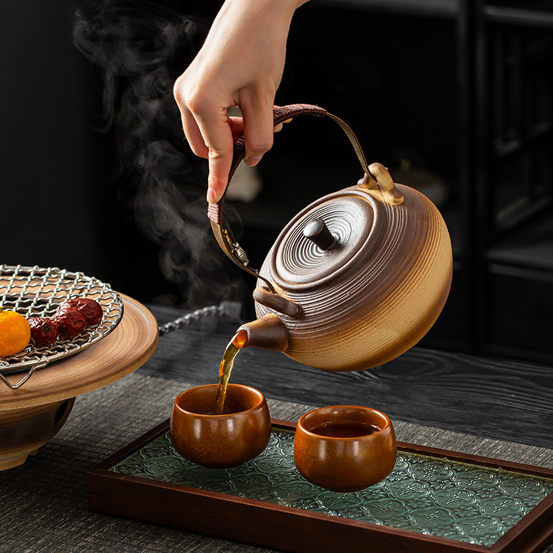 围炉煮茶器具全套室内电陶炉煮茶壶茶具套装网红自在钩悬挂式吊壶,淘宝优惠券,粉丝福利购,淘宝优惠卷