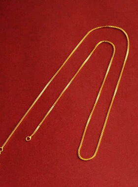 沙金女士项链单链素链时尚百搭