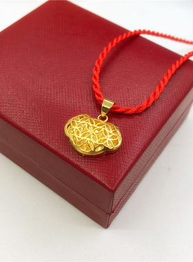 长命富贵仿真3d硬金磨砂款坠子