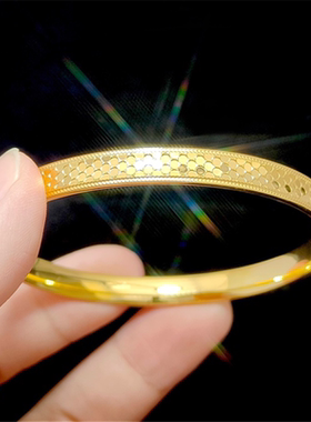 仿黄金手镯镀金女龙鳞