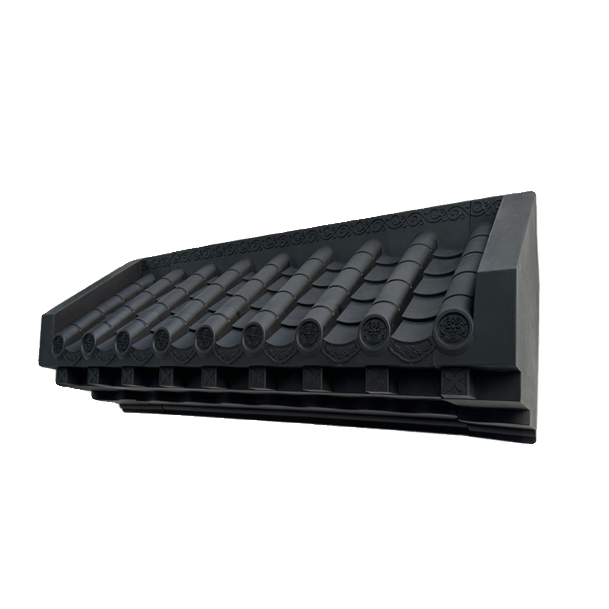 特大号免架子封板瓦55cm中式仿古立体屋檐树脂塑料门头围墙窗户瓦 - 图3