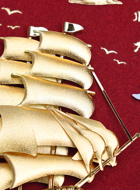 顺风乔迁之喜新居搬家入宅金箔画