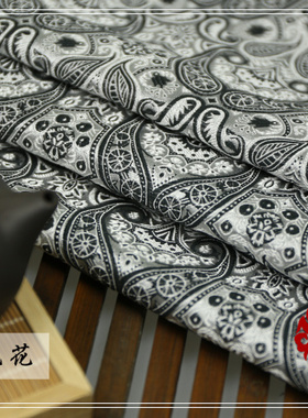 织锦缎提花丝绸布料汉服服装面料