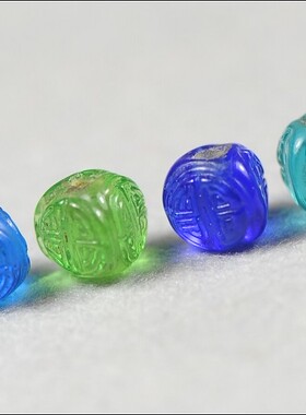 diy雕花琉璃手串项链配饰散珠
