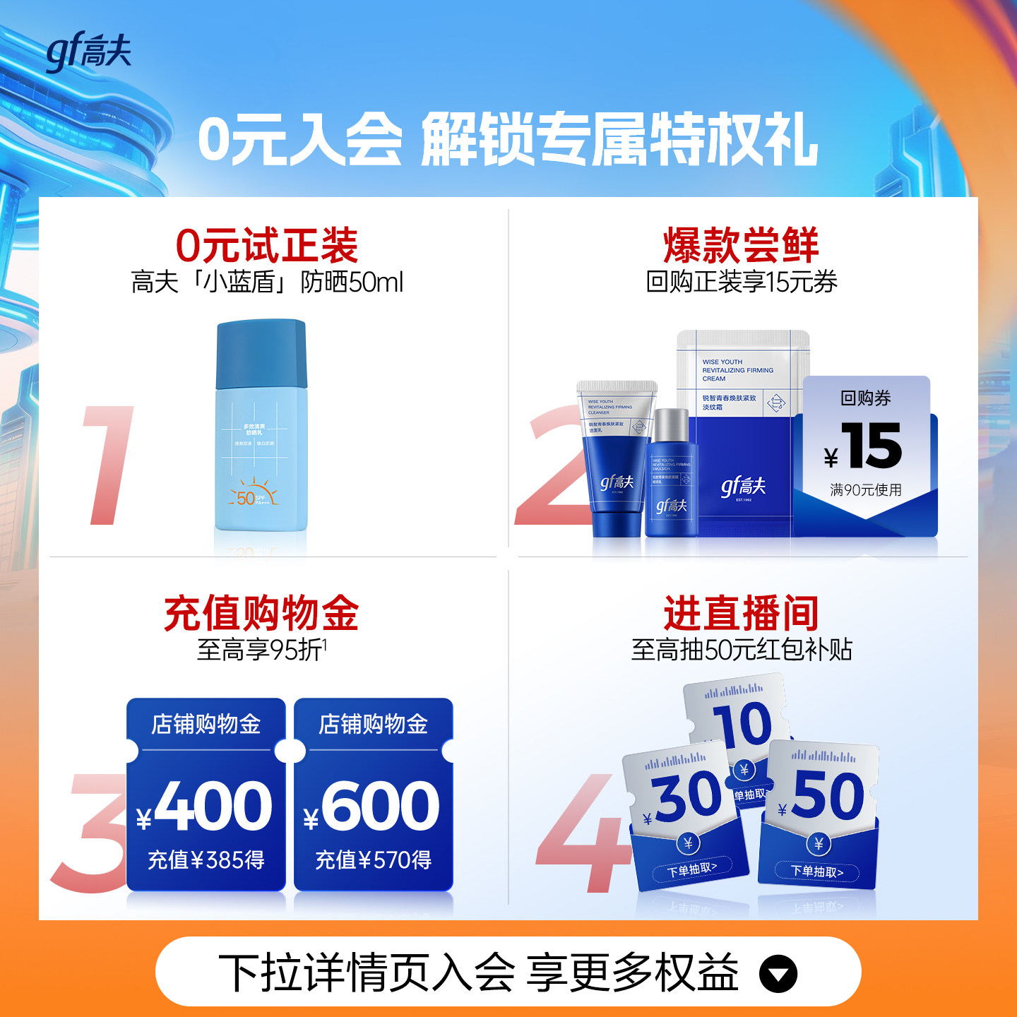 高夫男士护肤品套装控油净肤套装补水护肤水乳套装官方正品