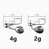 Luya Head Head Crowe с вращающимися блестками, приманкой Luya, мягким крюком на крючках ручей бас -ручья, приманка с дистанционным выстрелом Horseshokou