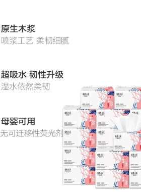 抽纸1004层20丽邦整箱家用柔韧厚