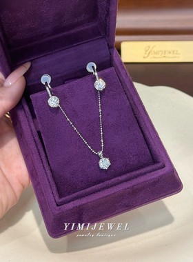 一克拉D色莫桑钻925项链