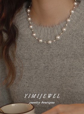 超亮~媲美海水澳白~轻奢珍珠项链