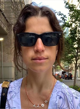 欧美时尚博主梅丁同款天然绿松石玛瑙串珠字母项链锁骨链可定制