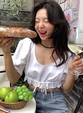 ins博主fever同款韩国小众简约个性自制黑玛瑙串珠项链锁骨链颈链