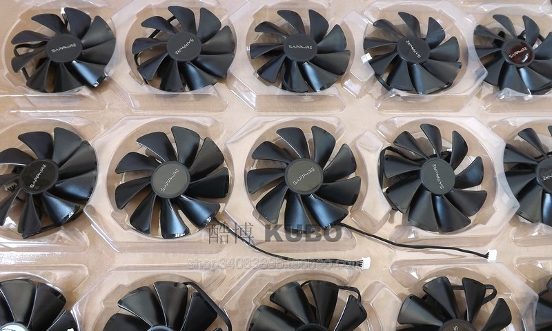 SAPPHIRE蓝宝石 RX470D 黄金版D5 单螺丝支架 双滚珠 显卡风扇 - 图3