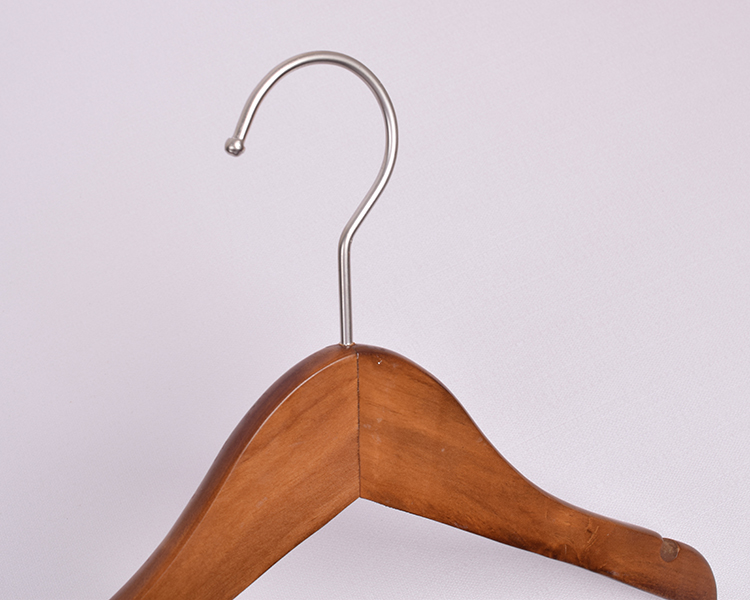 服装店实木儿童衣撑童装衣服架韩版复古色小孩衣挂厂家让利促销中 - 图1