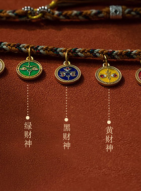 西藏手绘描金唐卡绿度母吊坠