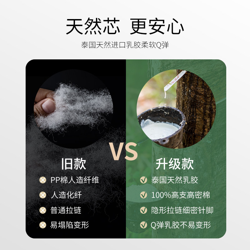 泰国天然乳胶圆柱抱枕睡觉夹腿男女生长条床头靠垫趴睡沙发客厅枕,淘宝优惠券,粉丝福利购,淘宝优惠卷