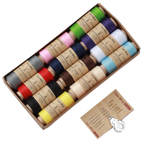 针线盒家用针线缝衣线手缝线小卷402缝纫线高质量缝纫机线多色包 - 图3