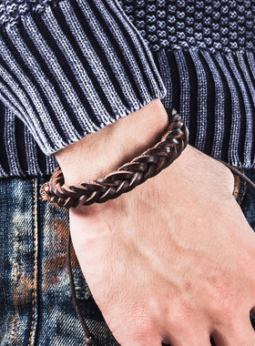 幸运手链一对情侣款复古做旧