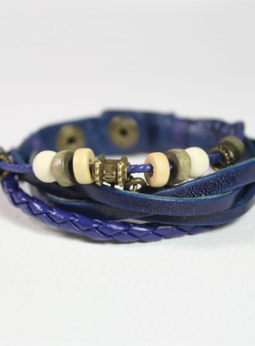 树叶子串珠韩版学生森系礼物手链