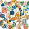 Original horseshoe abstract sticker art and literary journal